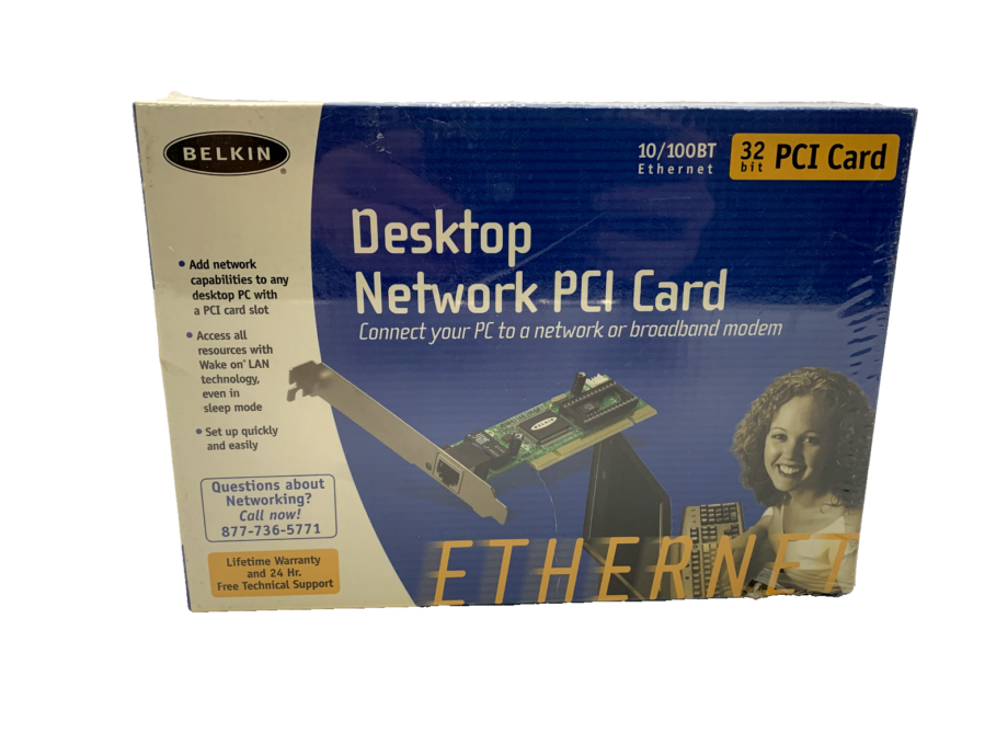 image of Belkin Desktop Network PCI Card 32 Bit 10100BT Ethernet HomeOffice 356207673621