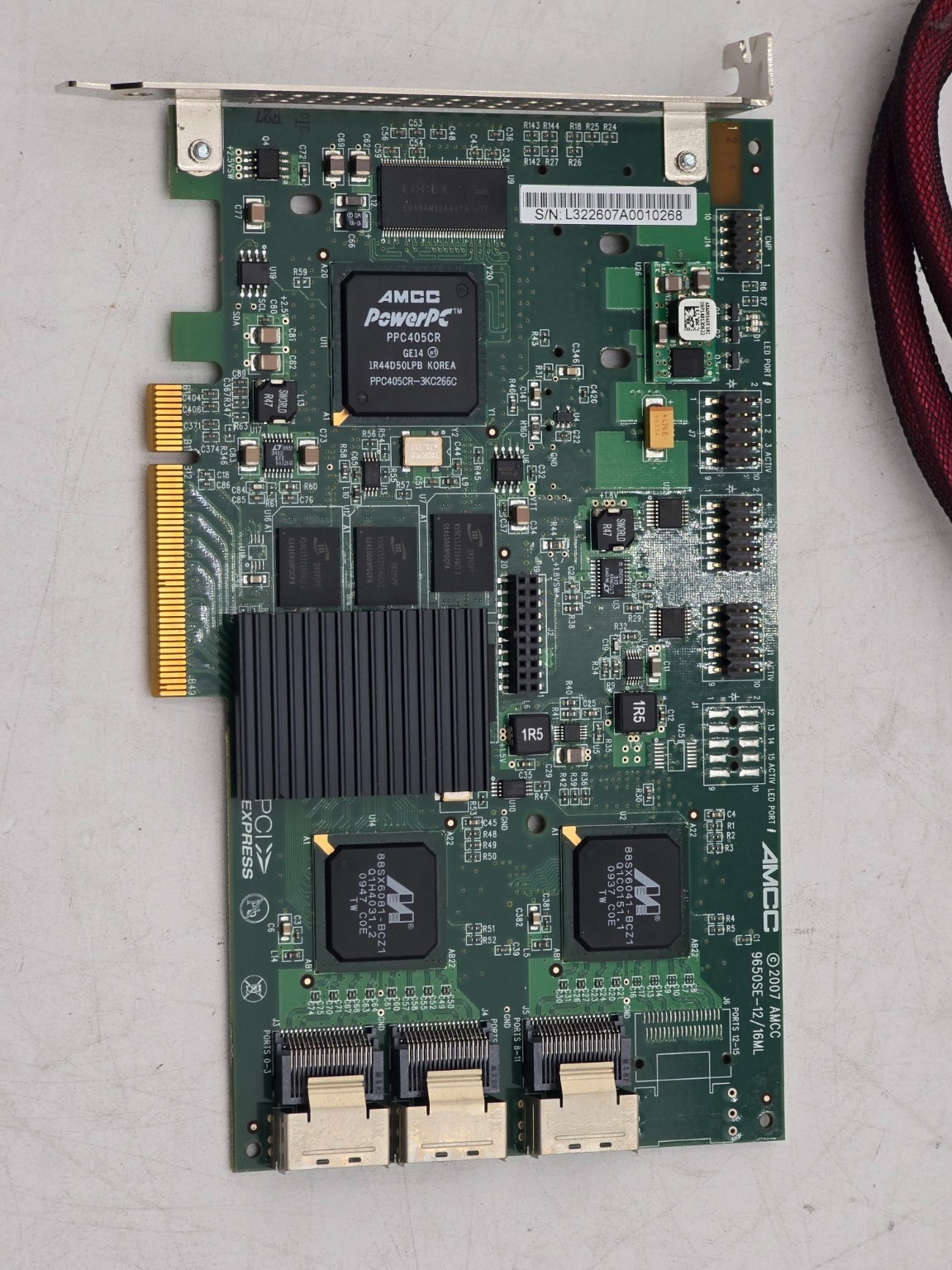 USED - AMCC 3Ware 9650SE-12/16ML 12 Port SATA 256MB PCI-E RAID Controller 3 USED - AMCC 3Ware 9650SE-12/16ML 12 Port SATA 256MB PCI-E RAID Controller