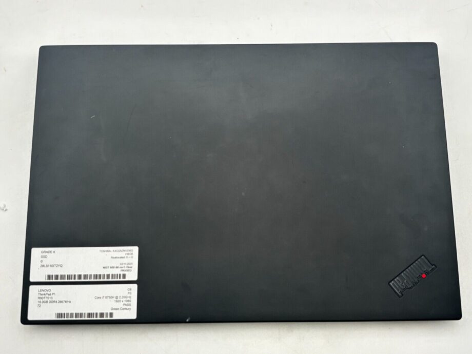 Lenovo ThinkPad P1 i7-8750H 16GB 256GB SSD Quadro P1000 Win11 - No Battery