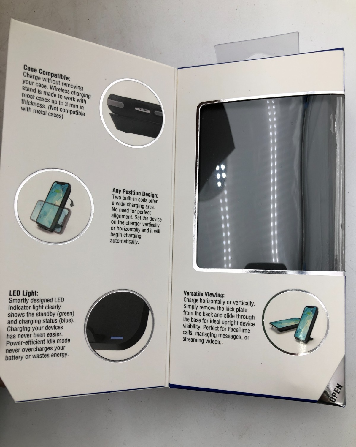 Lot (14) – ZGear Fast Charging Wireless Stand WC‑WCSF15W Qi‑Compatible – New 3 Lot (14) – ZGear Fast Charging Wireless Stand WC‑WCSF15W Qi‑Compatible – New