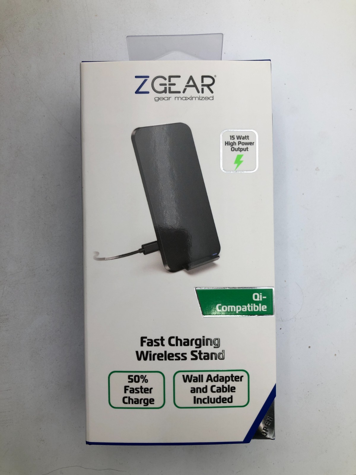Lot (14) – ZGear Fast Charging Wireless Stand WC‑WCSF15W Qi‑Compatible – New 1 Lot (14) – ZGear Fast Charging Wireless Stand WC‑WCSF15W Qi‑Compatible – New