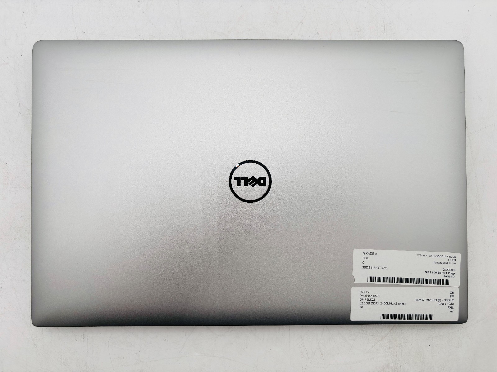 Dell Precision 5520 - i7 7820HQ 32GB 512GB SSD W11P- Quadro M1200- No Battery 3 Dell Precision 5520 - i7 7820HQ 32GB 512GB SSD W11P- Quadro M1200- No Battery
