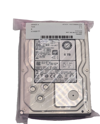 HGST Ultrastar HUS726060AL5214 6TB 7.2K RPM 12Gb/s SAS 3.5" Hard Drive