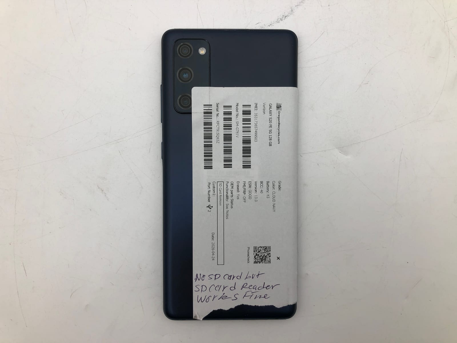 Samsung Galaxy S20 FE 5G 128GB Cloud Navy Verizon SM-G781V Smartphone Tested 5 Samsung Galaxy S20 FE 5G 128GB Cloud Navy Verizon SM-G781V Smartphone Tested
