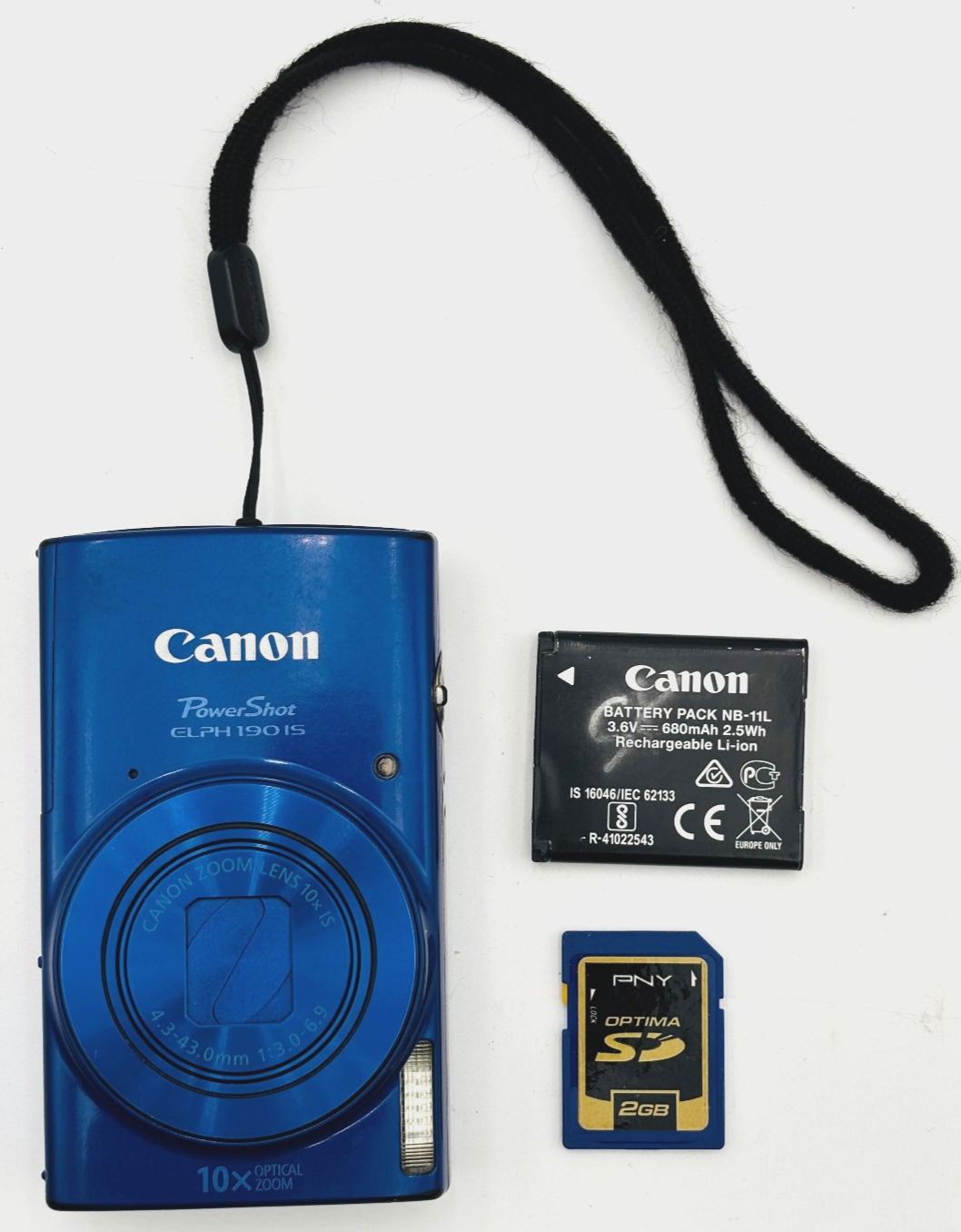 Canon PowerShot ELPH 190 IS Blue - For Parts *READ* 1 Canon PowerShot ELPH 190 IS Blue - For Parts *READ*