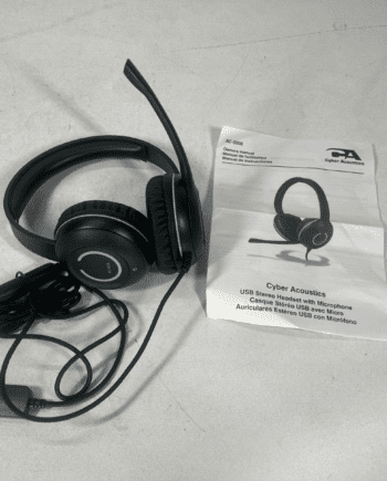 image of Cyber Acoustics AC 5008 USB Stereo Headset win line Controls for Vol Mic Mute 375261080081