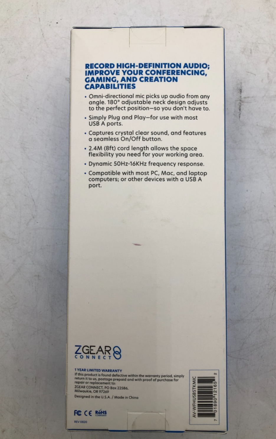 Lot (22) – ZGear USB Desktop Microphone w/ Adjustable Neck AV-WFHUSBSTKMIC – New 3 Lot (22) – ZGear USB Desktop Microphone w/ Adjustable Neck AV-WFHUSBSTKMIC – New