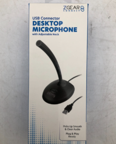 Lot (22) – ZGear USB Desktop Microphone w/ Adjustable Neck AV-WFHUSBSTKMIC – New