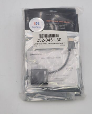 Lot of 10 NEW Sealed Cable Matters Mini DisplayPort to VGA Adapter 101003 Black