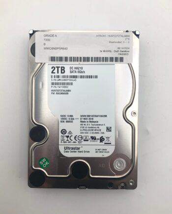 HITACHI HUS722T2TALA604 2TB 3.5" 6Gb/s 7200 RPM SATA HDD Tested