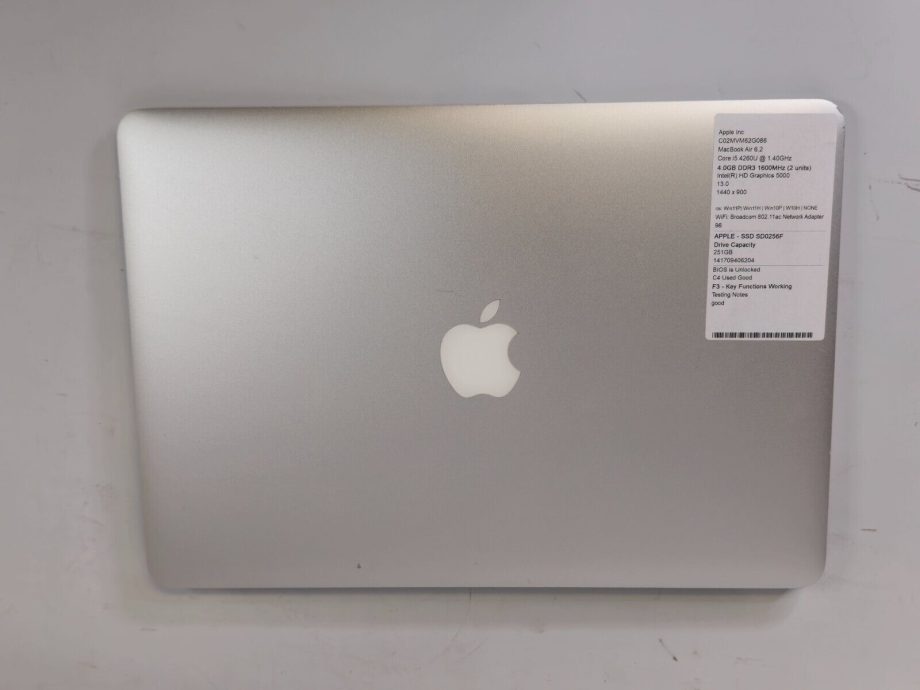 image of Apple 2014 MacBook Air A1466 i5 140GHz 4GB RAM 128GB SSD macOS 10 355711698812 4