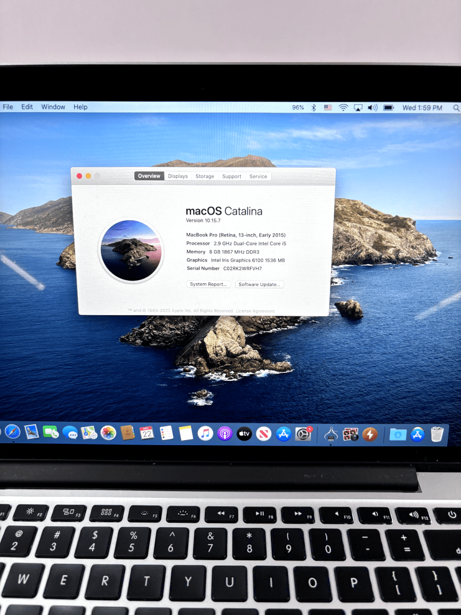 image of MacBook Pro 13 Early 2015 i5 5287U 8GB 512GB SSD macOS Catalina Used Good 355734925112 3