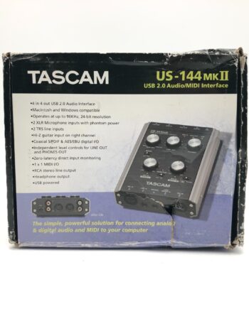 TASCAM US-144MKII USB 2.0 Audio MIDI Interface Tested w/ Original Box