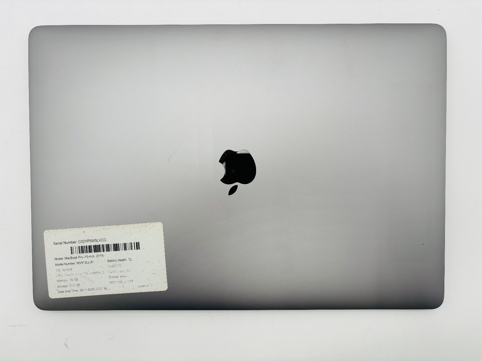 MacBook Pro 15 2019 - i9 9880H 16GB 512GB SSD macOS Ventura - No Battery 3 MacBook Pro 15 2019 - i9 9880H 16GB 512GB SSD macOS Ventura - No Battery