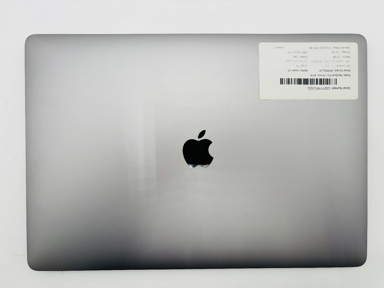 Apple MacBook Pro 15 2019 - i7 9750H 16GB 512GB SSD macOS Ventura - Space Gray 4 Apple MacBook Pro 15 2019 - i7 9750H 16GB 512GB SSD macOS Ventura - Space Gray