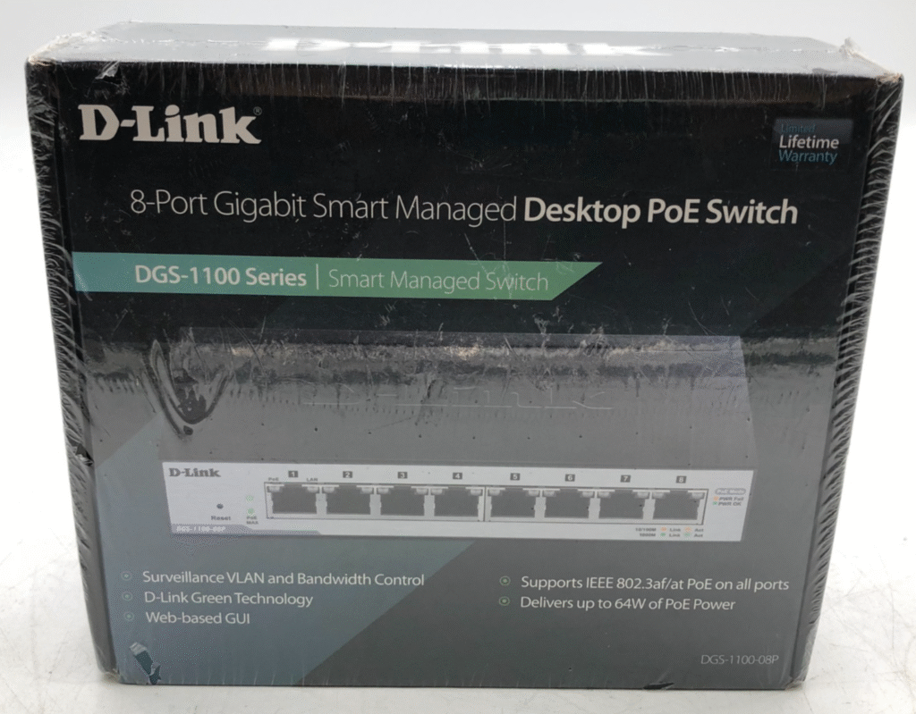 D-Link DGS-1100-08P 8-Port Gigabit Smart Managed Desktop PoE