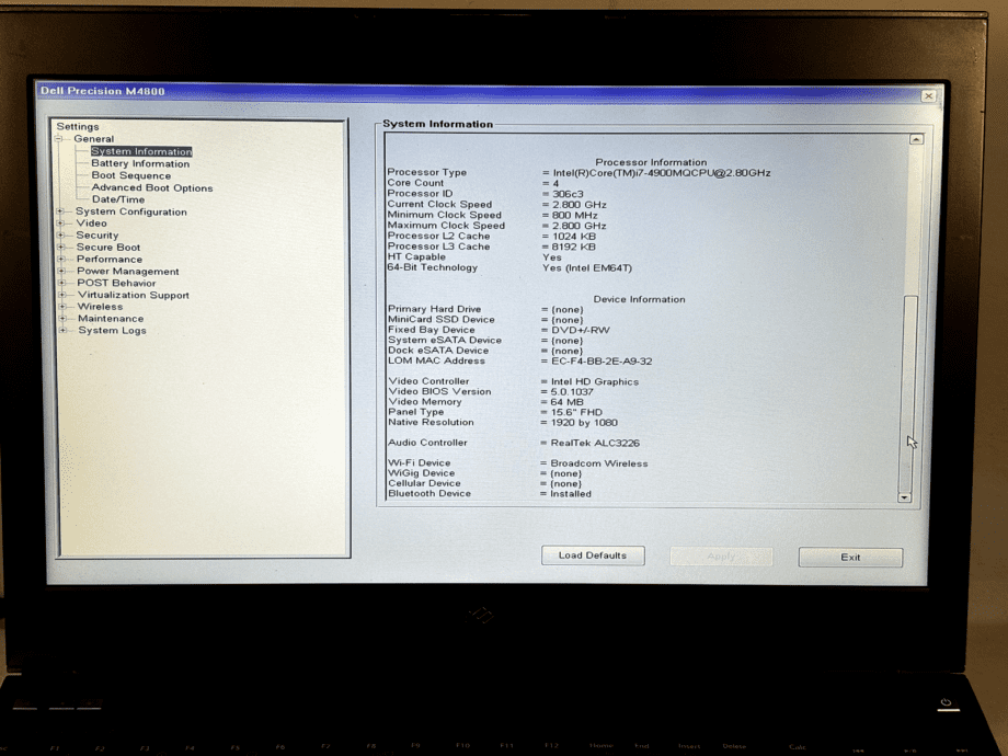 image of Dell Precision M4800 i7 4900MQ 16GB NO HDDOSBatt Ready to Build 355995707842 3