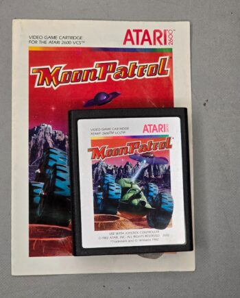 Moon Patrol (Atari 2600, 1983, CX2692)  Game Cartridge, with manual