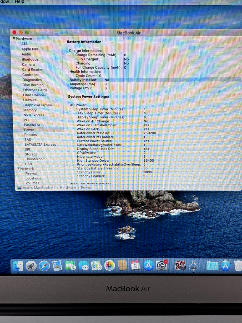 image of MacBook Air 13 Early 2015 i5 5250U 8GB 256GB SSD macOS Catalina no battery 355683306752 3