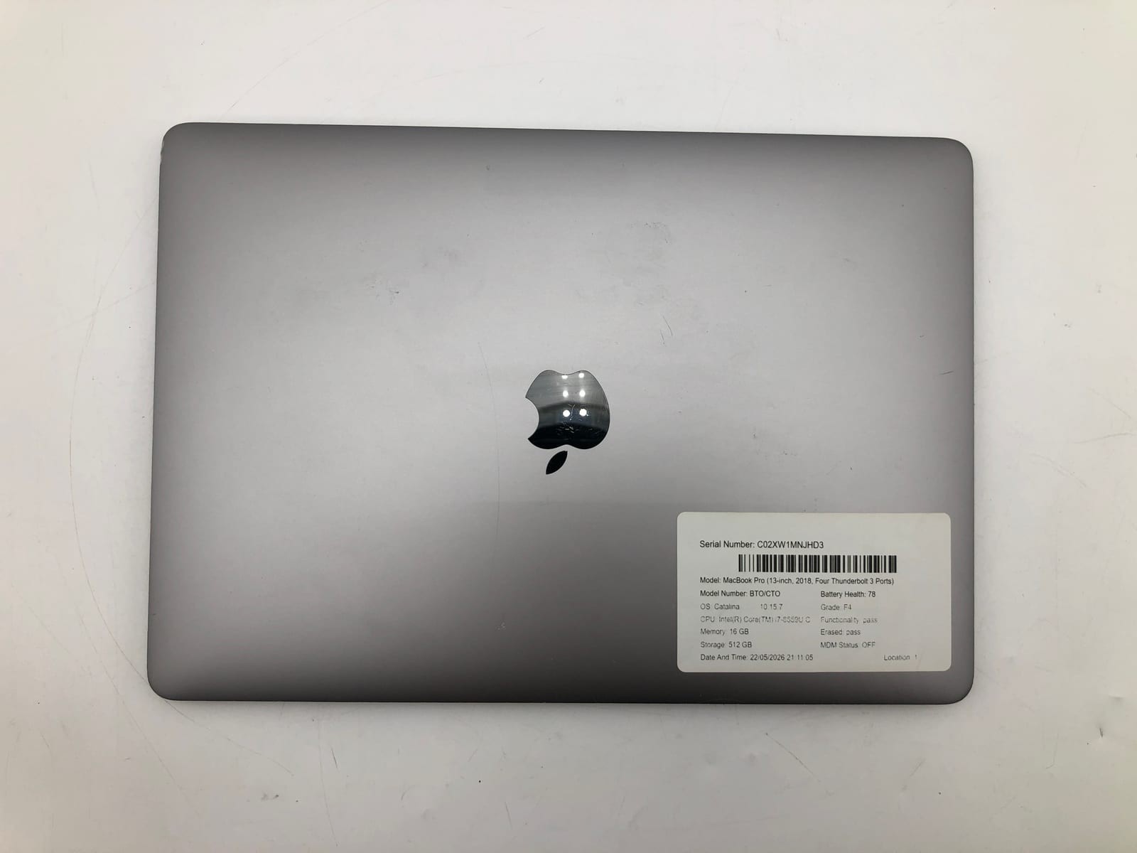 Apple | MacBook Pro | 2018 | Intel(R) Core(TM) i7-8559U CPU | 16GB | 512 GB SS 2 5 Apple | MacBook Pro | 2018 | Intel(R) Core(TM) i7-8559U CPU | 16GB | 512 GB SS 2