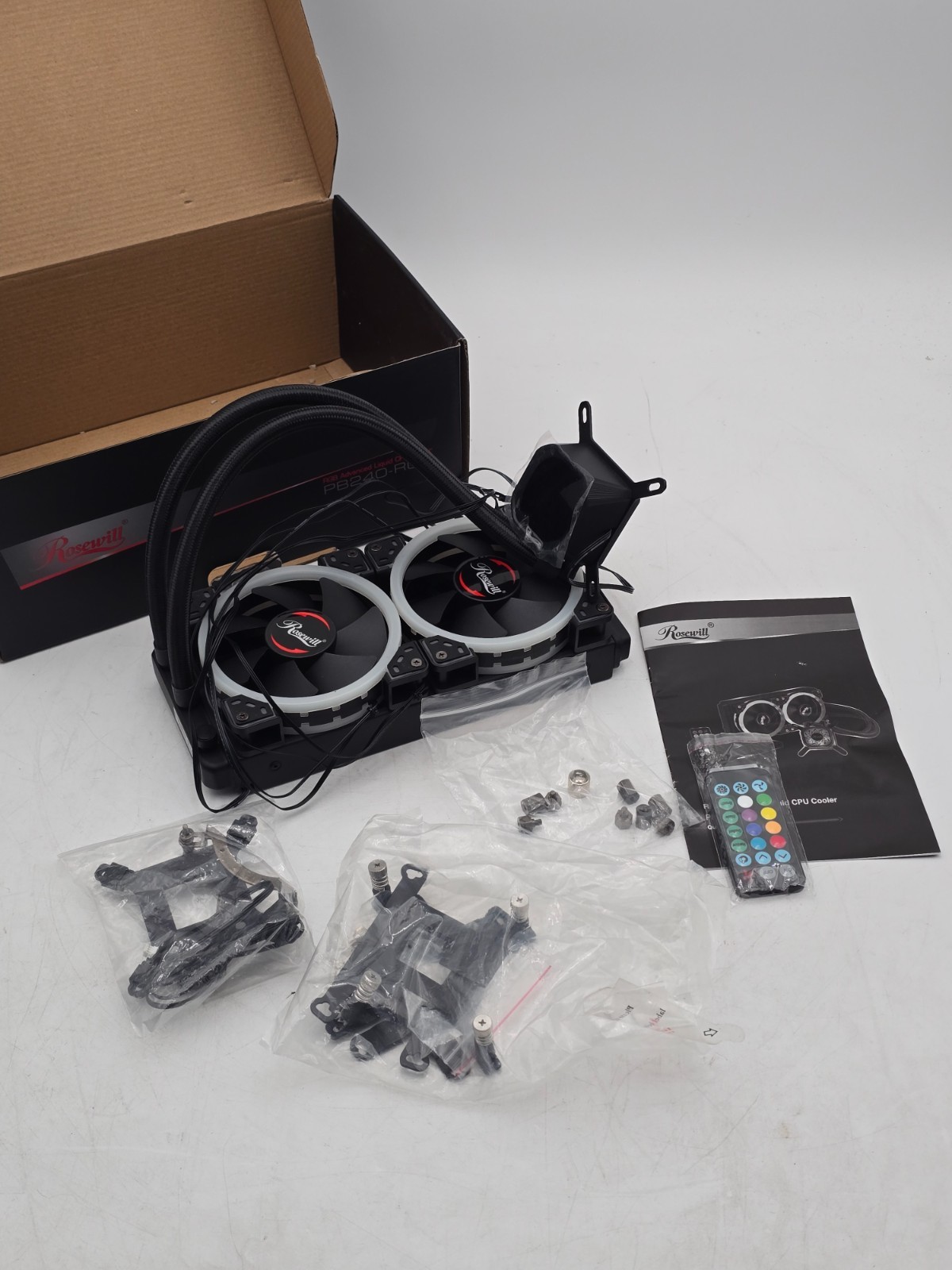 Rosewill PB240‑RGB 240 mm AIO Liquid CPU Cooler — Used (Powers On Tested) 3 Rosewill PB240‑RGB 240 mm AIO Liquid CPU Cooler — Used (Powers On Tested)