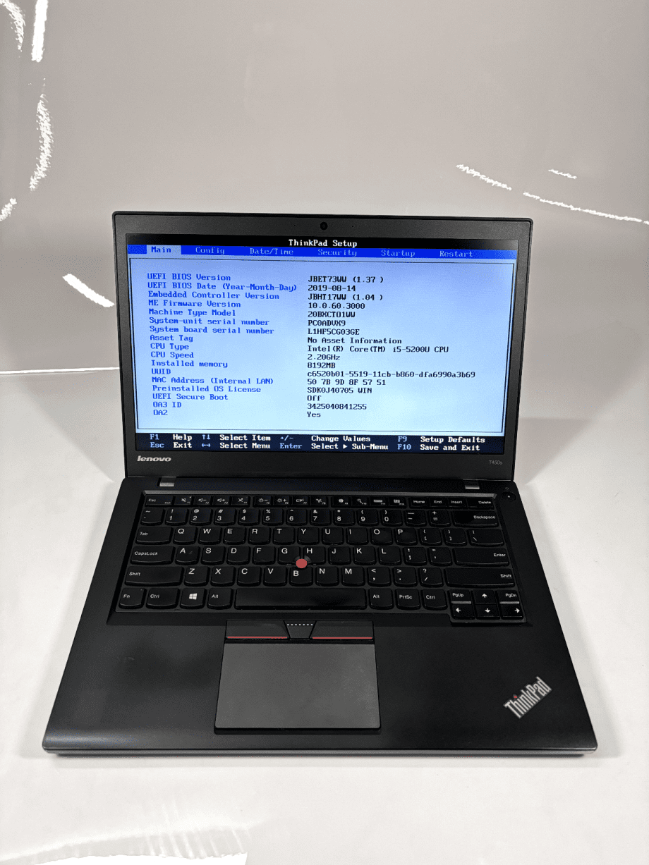 image of Lenovo ThinkPad T450s i5 5200U 8GB No HDDOS Ready to build bare bones 375457173982