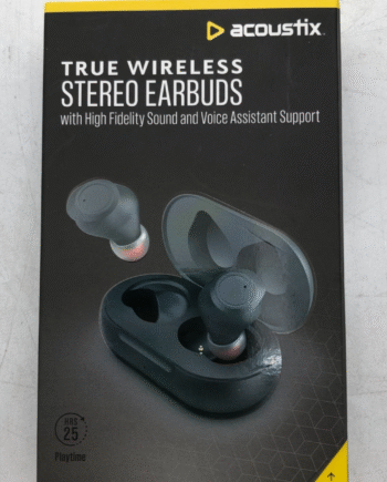 New Open Box -  Acoustix True Wireless Stereo Earbuds (HF-BTSX2TWS-BK) - Black
