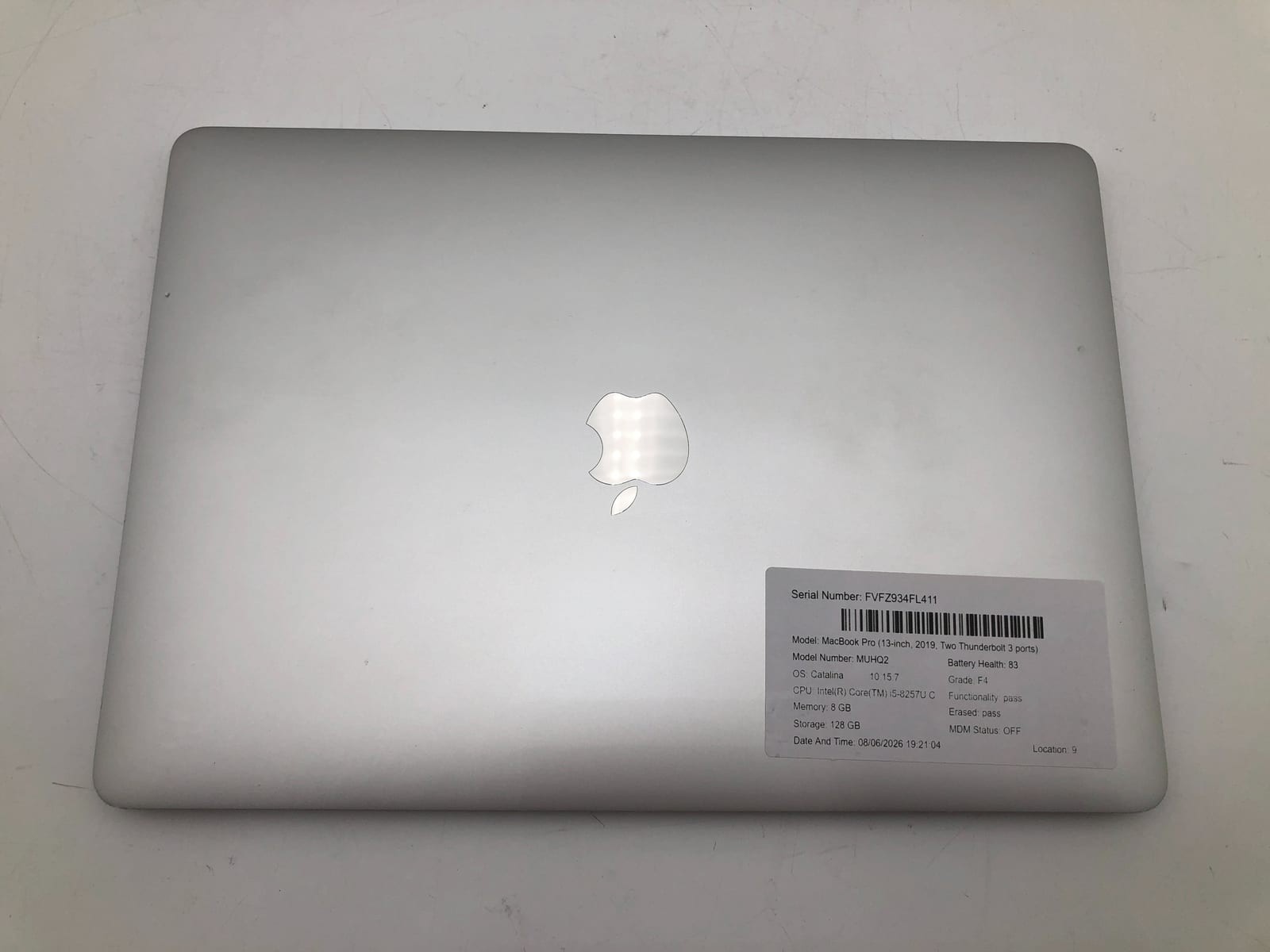 Apple MacBook Pro (13-inch, 2019, Two Thunderbolt 3 ports) Silver macOS 10.15.7 6 Apple MacBook Pro (13-inch, 2019, Two Thunderbolt 3 ports) Silver macOS 10.15.7