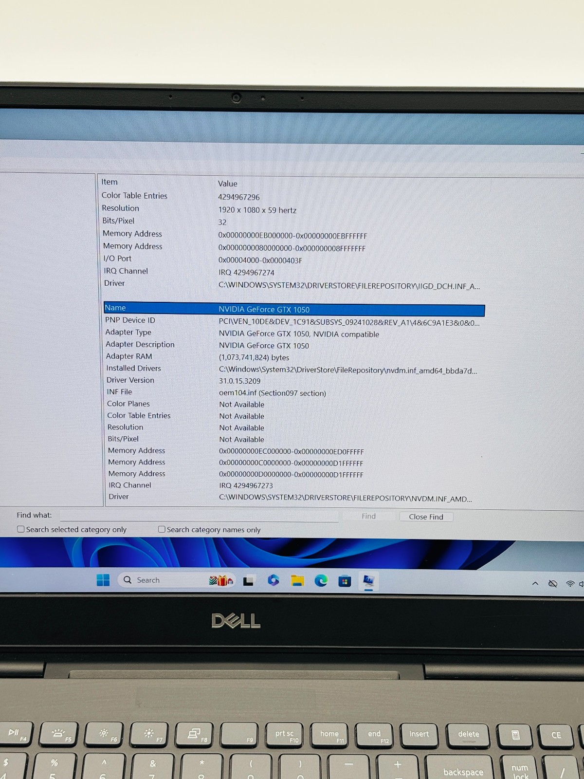 Dell Vostro 7590 i7 9750H - 16GB 256GB SSD Win11P - No Battery- GeForce GTX 1050 3 Dell Vostro 7590 i7 9750H - 16GB 256GB SSD Win11P - No Battery- GeForce GTX 1050