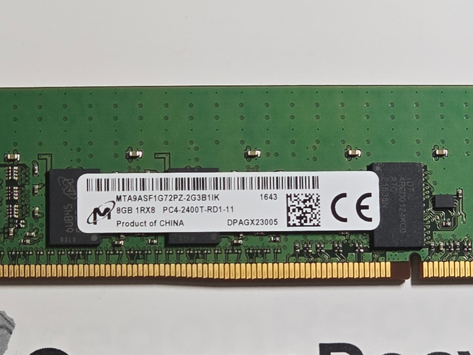 Micron 8GB DDR4 2400MHz ECC RDIMM Server RAM – MTA9ASF1G72PZ-2G3B1IK 3 Micron 8GB DDR4 2400MHz ECC RDIMM Server RAM – MTA9ASF1G72PZ-2G3B1IK