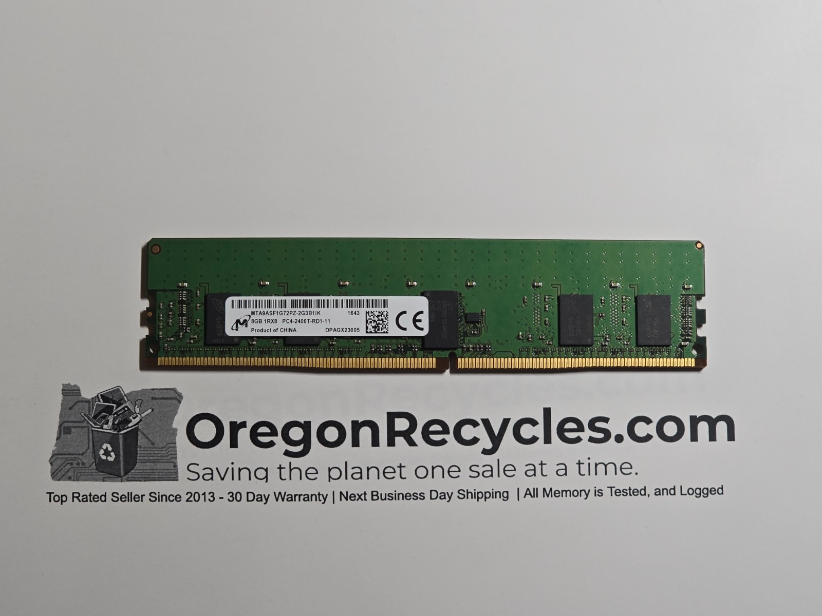 Micron 8GB DDR4 2400MHz ECC RDIMM Server RAM – MTA9ASF1G72PZ-2G3B1IK 1 Micron 8GB DDR4 2400MHz ECC RDIMM Server RAM – MTA9ASF1G72PZ-2G3B1IK