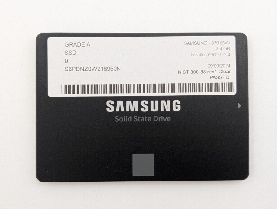 image of Samsung 250GB 870 EVO 25 SSD Solid State Drive SATA III MZ 77E250 356035860243