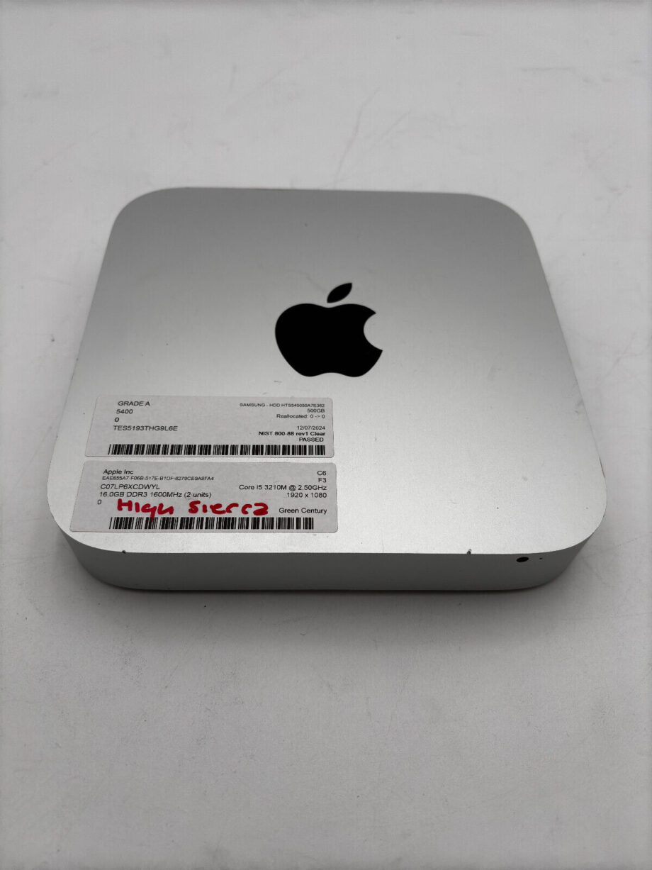 Mac mini Late 2012 i5 3210M 16GB 500GB HDD macOS High Sierra