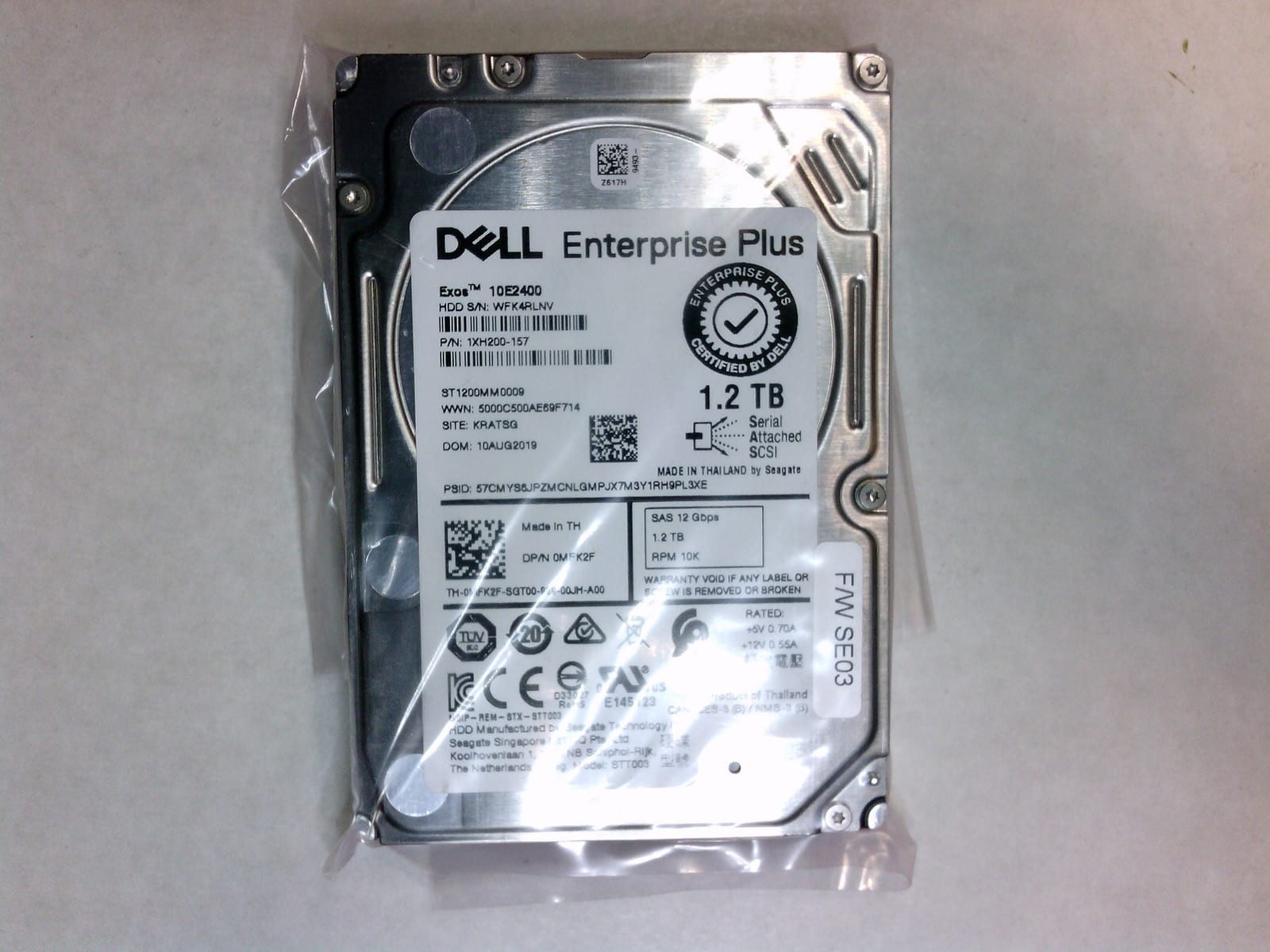 SEAGATE ST1200MM0009 1.2TB 2.5" 12Gb/s 10k RPM SAS Drive Tested 1 SEAGATE ST1200MM0009 1.2TB 2.5" 12Gb/s 10k RPM SAS Drive Tested