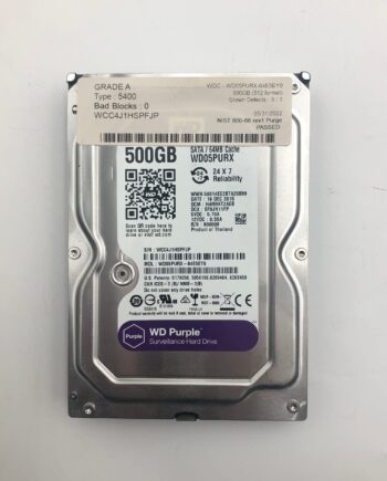 WDC WD05PURX-64E5EY0 500GB 2.5" 6Gb/s 5400 RPM SATA HDD Tested