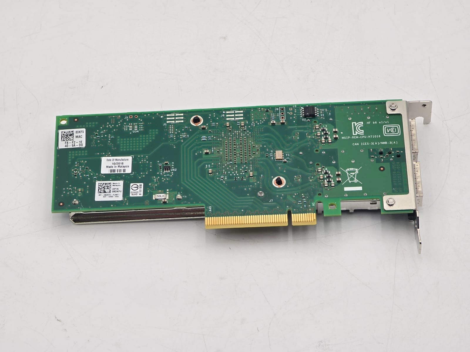 Dell Intel X710 2x 10 GbE SFP+ PCIe 3.0 x8 Network Adapter 08DKFV 4 Dell Intel X710 2x 10 GbE SFP+ PCIe 3.0 x8 Network Adapter 08DKFV