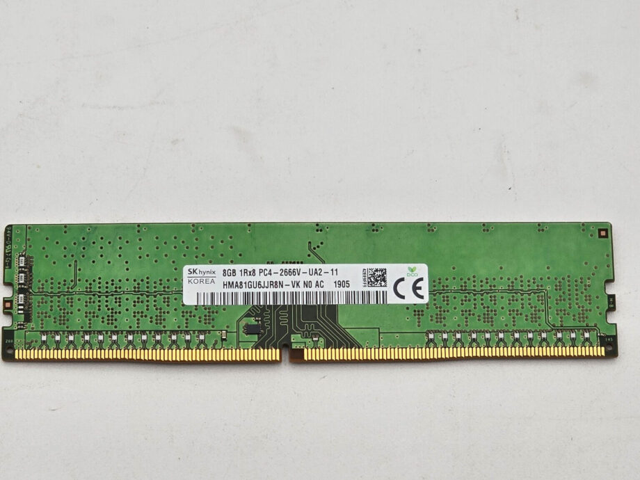 SK Hynix 8GB DDR4 2666MHz PC4-2666V RAM - HMA81GU6JJR8N- Desktop