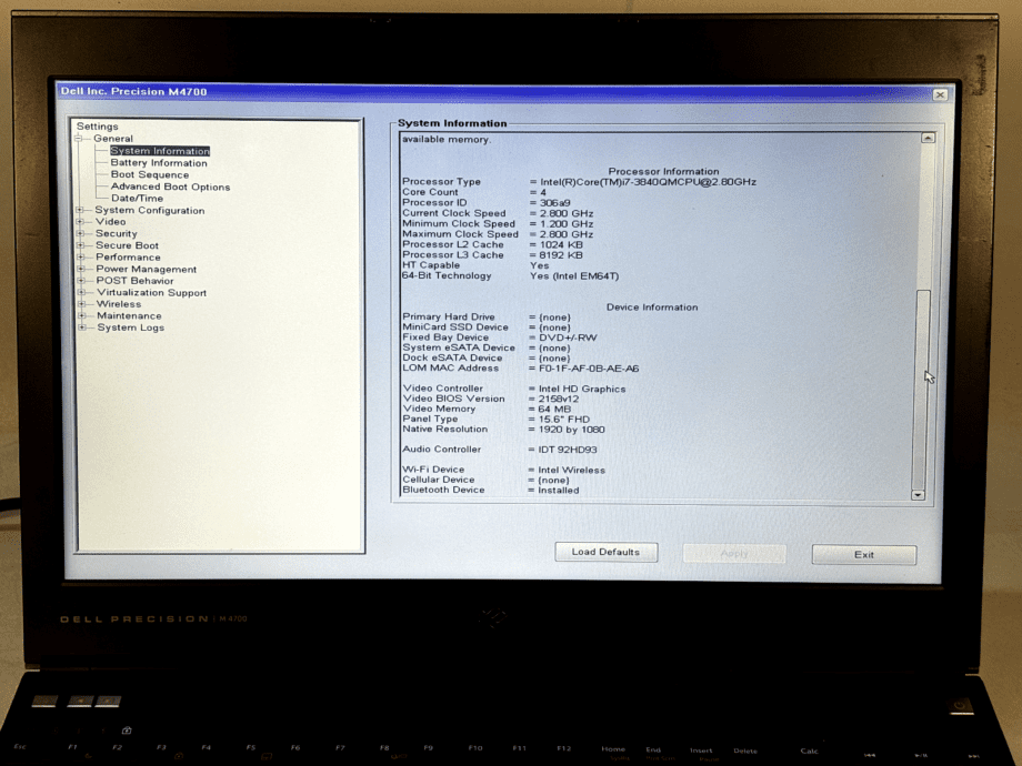 image of Dell Precision M4700 i7 3840QM 16GB No HDDOSBatt Ready to Build 355995771773 4