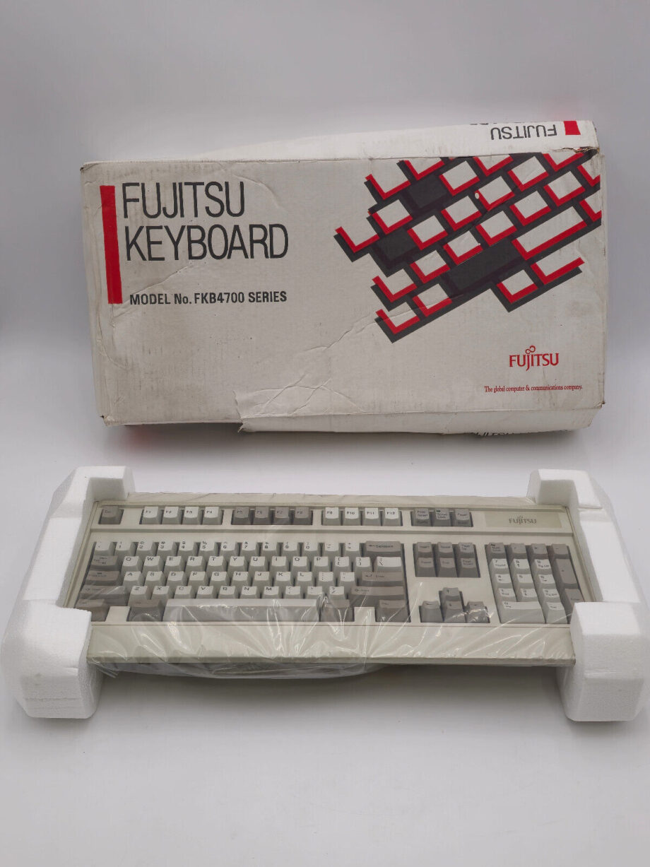 image of Vintage Fujitsu FKB4700 Mechanical Keyboard 5 Pin DIN Computer Keyboard UNUSED 375858545073 2