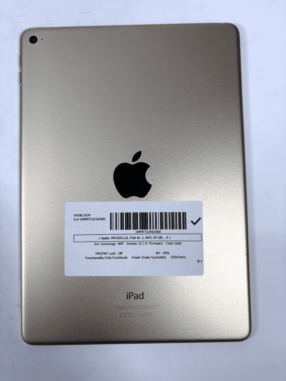 image of Apple iPad Air 2 64GB Wi Fi 97in Gold Used Good 355772124883 4