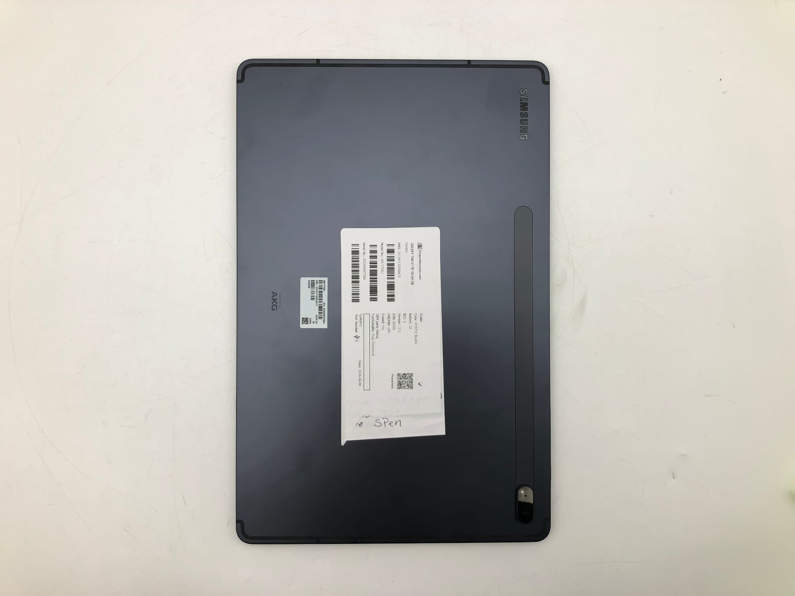 Samsung Galaxy Tab S7 FE 5G 64GB Mystic Black Verizon SM-T738U Tested 7 Samsung Galaxy Tab S7 FE 5G 64GB Mystic Black Verizon SM-T738U Tested