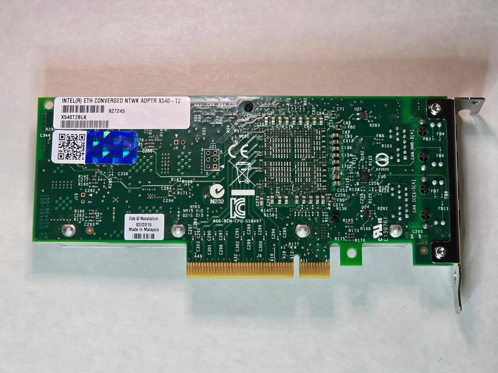 Intel Ethernet Converged Network Adapter X540-T2 2x 10 GbE RJ45 PCIe 3.0 x8 Netw 3 Intel Ethernet Converged Network Adapter X540-T2 2x 10 GbE RJ45 PCIe 3.0 x8 Netw