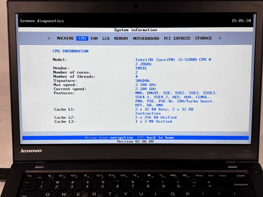 image of Lenovo ThinkPad T450s i5 5200U 8GB 240GB SSD Windows10 Pro no battery 375530819204 4