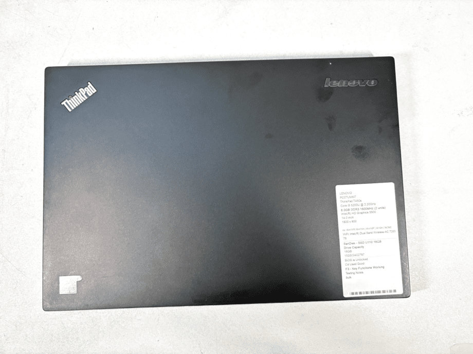 image of Lenovo ThinkPad T450s i5 5200U 8GB 240GB SSD Windows10 Pro no battery 375530819204 8