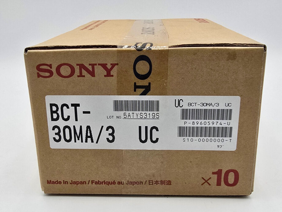 image of SONY BCT 30MA F UC For NTSC Betacam SP Tapes Sealed Case of 10 375903279514