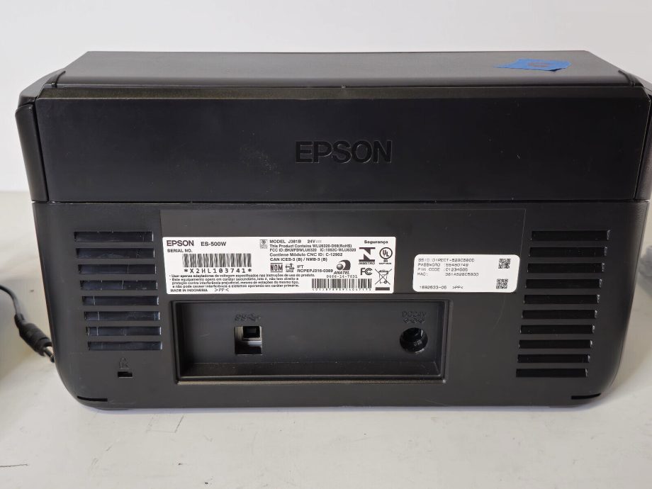 image of Epson Workforce ES 500W Scanner Wireless Tested Working Black J381B Document 375446257524 2