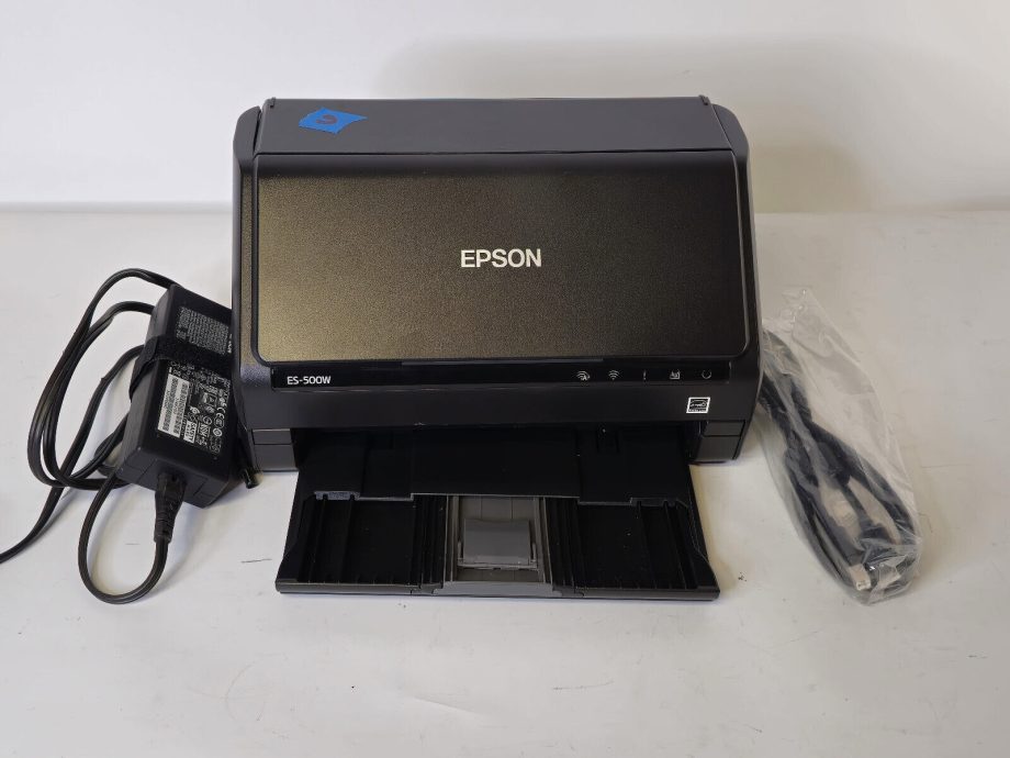 image of Epson Workforce ES 500W Scanner Wireless Tested Working Black J381B Document 375446257524