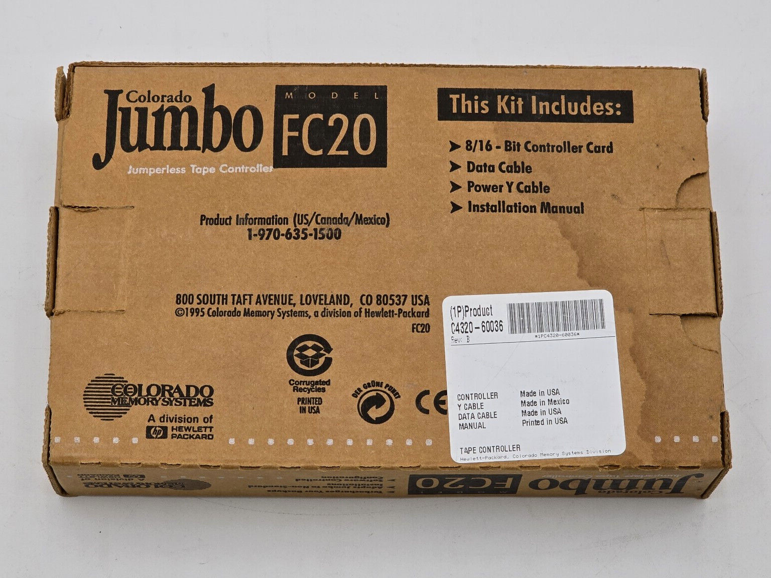 Vintage Colorado 16-Bit ISA FC-20 High Performance Tape Controller 4 Vintage Colorado 16-Bit ISA FC-20 High Performance Tape Controller