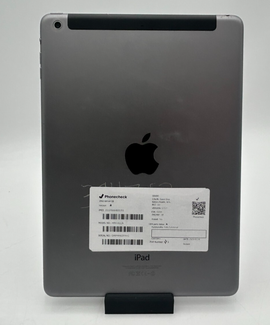 Apple iPad Air 9.7" 1st Gen Wi-Fi + Cellular 64GB - Space Gray 4 Apple iPad Air 9.7" 1st Gen Wi-Fi + Cellular 64GB - Space Gray