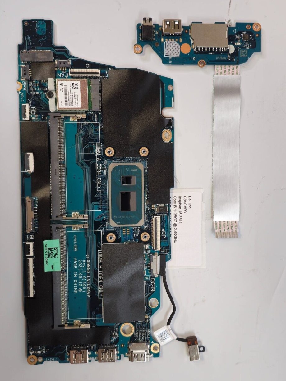 image of Dell Inspiron 15 3511 156 Laptop Intel i5 1135G7 Motherboard 0XMF7W LA L246P 375429322844 7